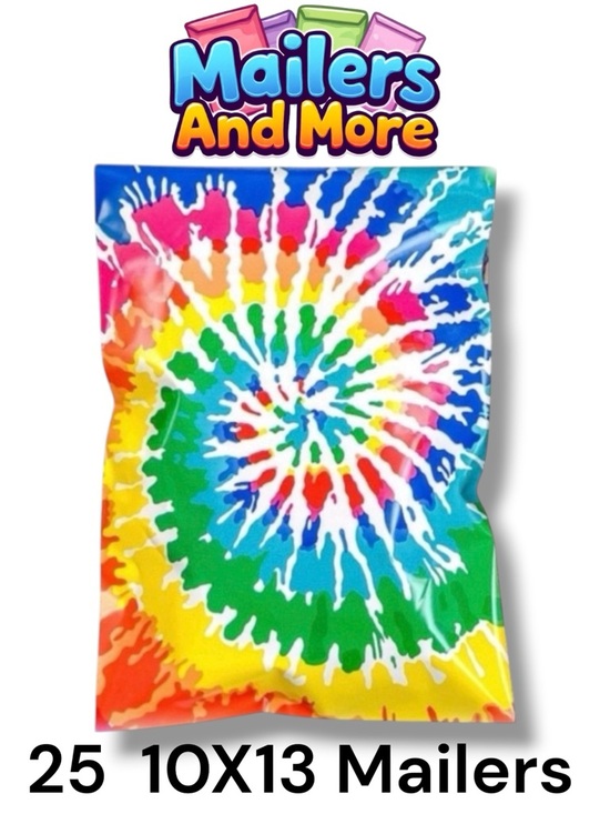 Other - 25 10X13 Poly Mailers Tye Dye Shipping Envelopes PRICE IS FIRM